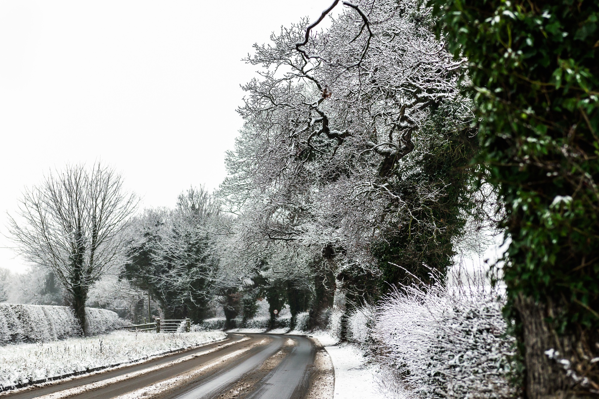 Snowing in January in England, UK